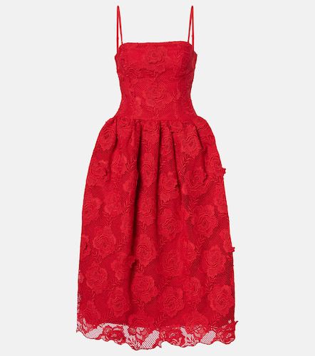 Robe midi bustier en dentelle - Self-Portrait - Modalova