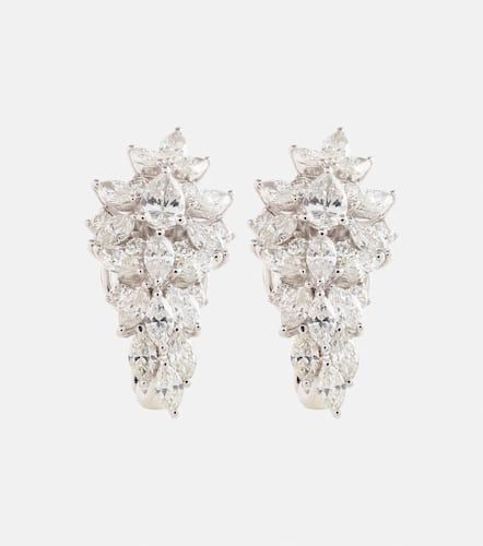 Boucles d'oreilles en or blanc 18 ct et diamants - Yeprem - Modalova