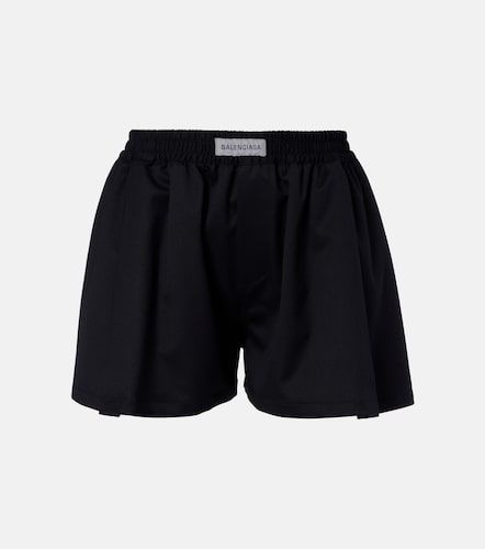 Short en laine mélangée à logo - Balenciaga - Modalova