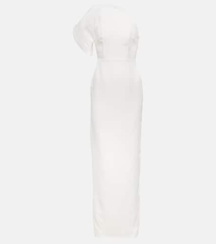 Robe longue asymétrique en laine et soie - Roland Mouret - Modalova