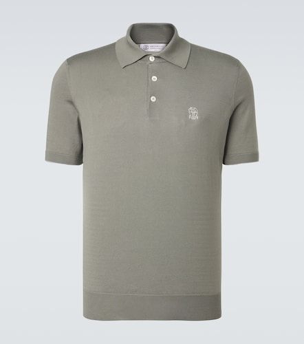 Polo en coton à logo - Brunello Cucinelli - Modalova