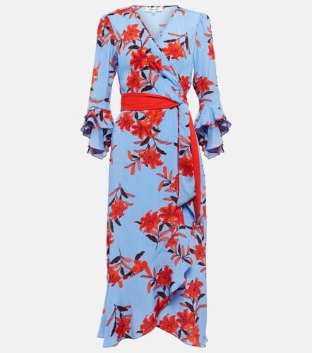 Robe portefeuille Rollins à fleurs - Diane von Furstenberg - Modalova
