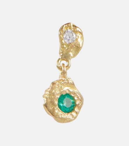 Boucle d’oreille unique Esmeralda en or 18 ct, diamant et émeraude - Elhanati - Modalova