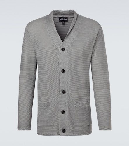 Cardigan en lin mélangé - Giorgio Armani - Modalova