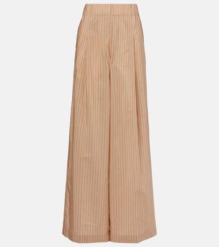 Pantalon ample rayé en coton mélangé - Dries Van Noten - Modalova