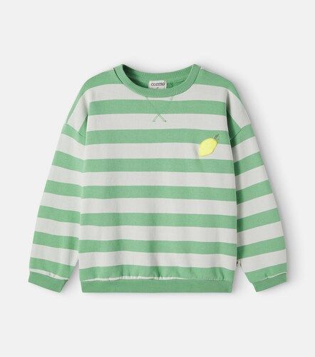 Sweat-shirt Dan rayé en molleton de coton - Cozmo - Modalova