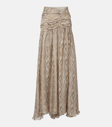 Jupe longue en mousseline de soie - Elie Saab - Modalova