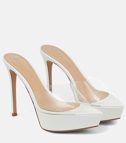 Mules à plateau Betty en PVC et cuir - Gianvito Rossi - Modalova
