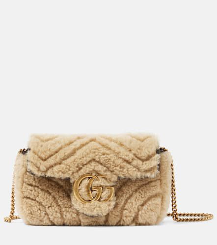 Sac GG Marmont Mini en shearling - Gucci - Modalova