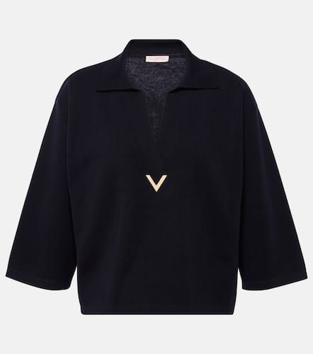 Top en laine vierge à logo - Valentino - Modalova
