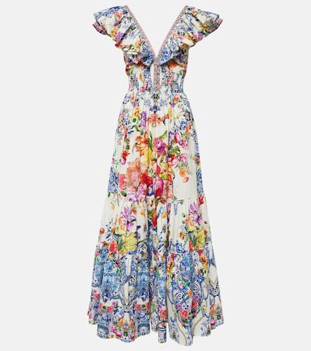 Robe longue en coton à fleurs - Camilla - Modalova