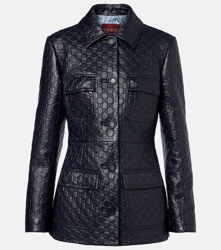 Gucci Veste GG en cuir embossé - Gucci - Modalova