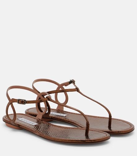 Sandales Almost Bare en cuir façon serpent - Aquazzura - Modalova