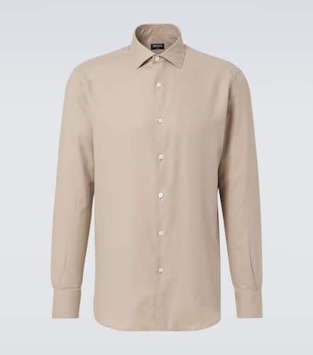 Zegna Chemise en coton et cachemire - Zegna - Modalova