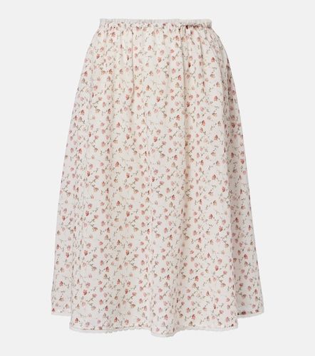 Jupe midi Charlotte en coton à motif floral - Posse - Modalova