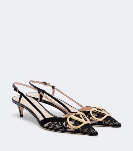 Escarpins slingback VLogo en dentelle - Valentino Garavani - Modalova