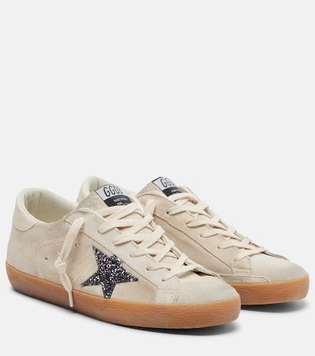 Baskets Super-Star en daim à paillettes - Golden Goose - Modalova