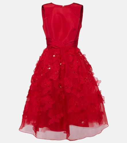 Robe midi en soie à ornements - Carolina Herrera - Modalova