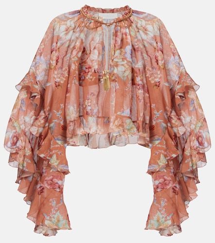 Blouse Awaken en coton et soie à fleurs - Zimmermann - Modalova