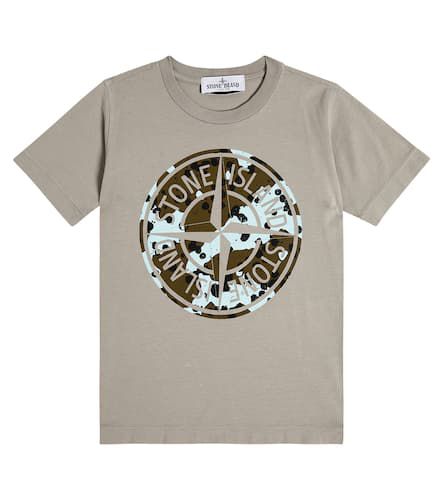 T-shirt en coton à logo - Stone Island Junior - Modalova