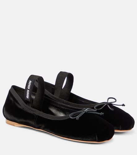 Miu Miu Ballerines en velours - Miu Miu - Modalova