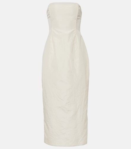 Robe midi bustier en taffetas de soie - Magda Butrym - Modalova