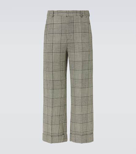 Pantalon ample en laine vierge à carreaux - Valentino - Modalova