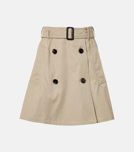 Burberry Jupe portefeuille en coton - Burberry - Modalova