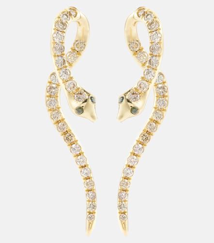 Boucles d'oreilles Boa en or 18 ct et diamants - Ileana Makri - Modalova