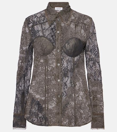 Chemise en dentelle de coton mélangé - Acne Studios - Modalova