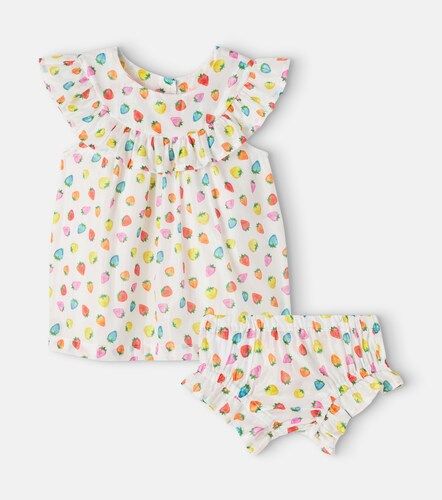 Fábula Ensemble robe et culotte bloomer en coton mélangé pour bébé - Fabula - Modalova