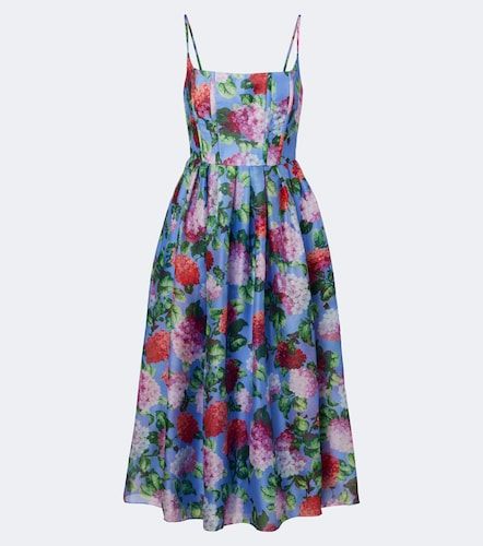 Robe de cocktail en soie à fleurs - Carolina Herrera - Modalova