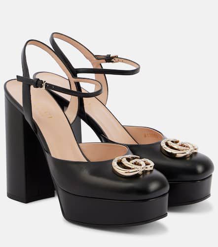 Escarpins Double G à plateau en cuir à ornements - Gucci - Modalova