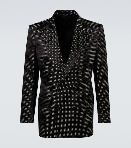 Veste de costume en soie à pois - Tom Ford - Modalova