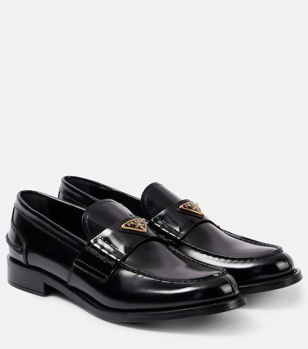 Prada Mocassins en cuir à logo - Prada - Modalova