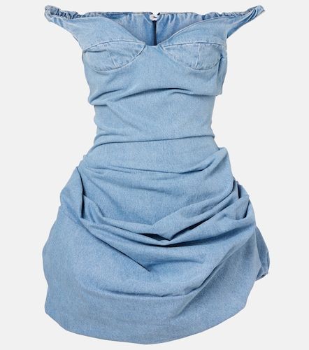 Robe en jean à encolure bardot - Magda Butrym - Modalova