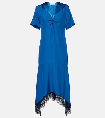 Robe midi en soie à finitions en dentelle - Stella McCartney - Modalova