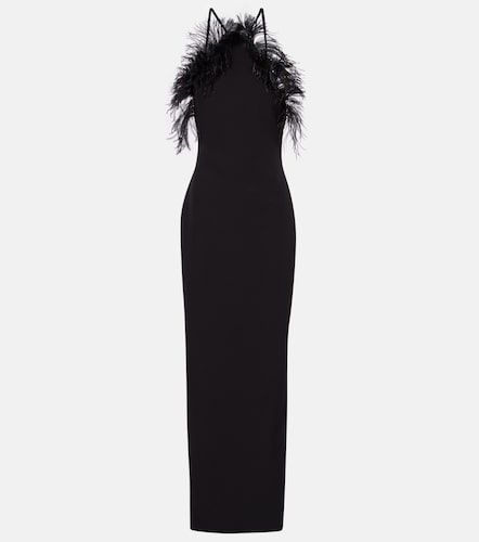 The Attico Robe longue à plumes - The Attico - Modalova