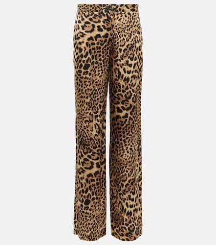 Pantalon Germain en soie à motif léopard - Nili Lotan - Modalova