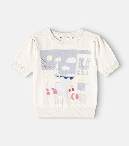 Pull Elvira en jacquard de coton - Bonpoint - Modalova