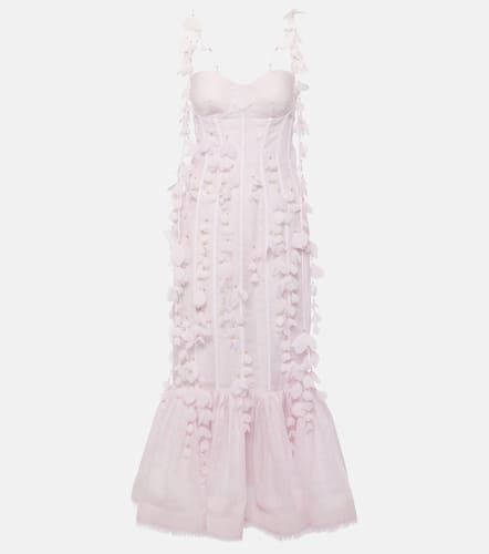 Robe midi en lin et soie à fleurs - Zimmermann - Modalova