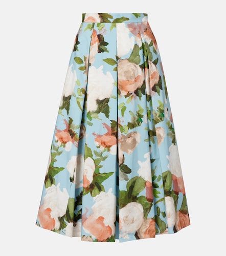 Erdem Jupe midi en coton à fleurs - Erdem - Modalova