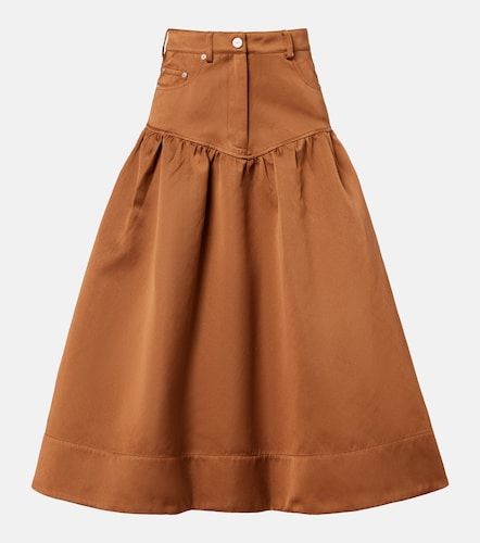 Ganni Jupe midi à basque - Ganni - Modalova
