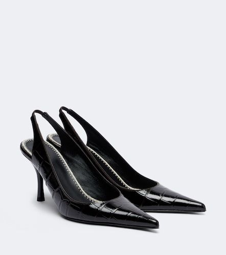 Escarpins slingback en cuir façon croco - Magda Butrym - Modalova