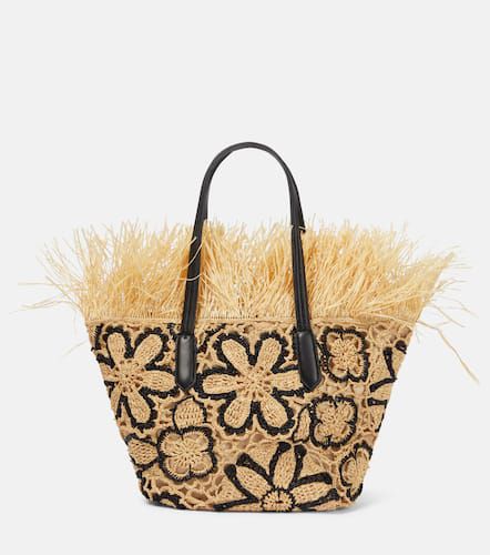 Sac panier en crochet à fleurs - Oscar de la Renta - Modalova