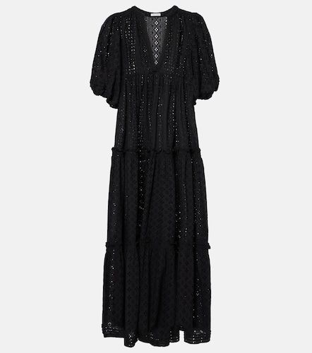 Robe midi en coton à volants superposés - Poupette St Barth - Modalova