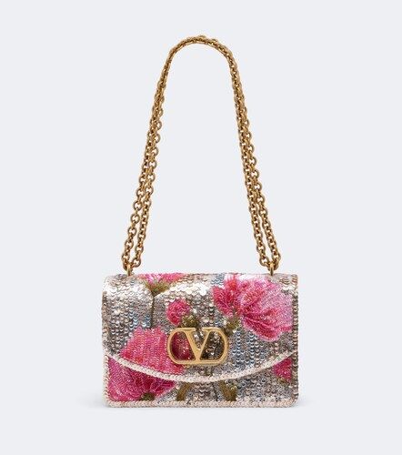 Sac porté épaule Vain Small à fleurs et sequins - Valentino Garavani - Modalova