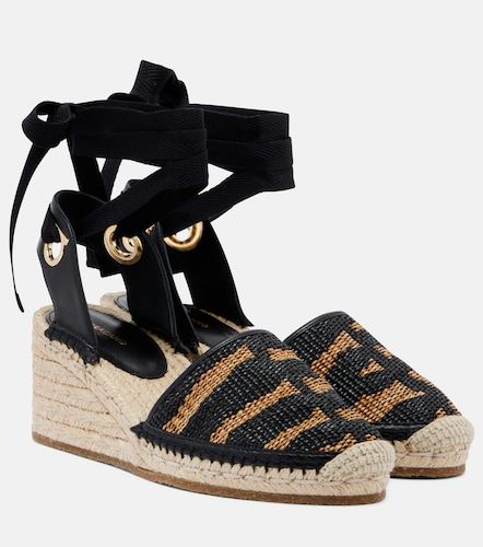Sandales compensées en raphia - Ferragamo - Modalova