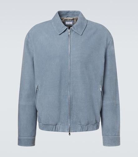 Veste blouson en cuir - Brunello Cucinelli - Modalova