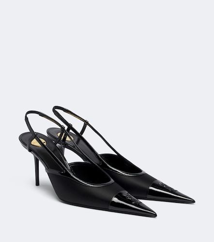 Escarpins slingback Renée en cuir et satin - Saint Laurent - Modalova